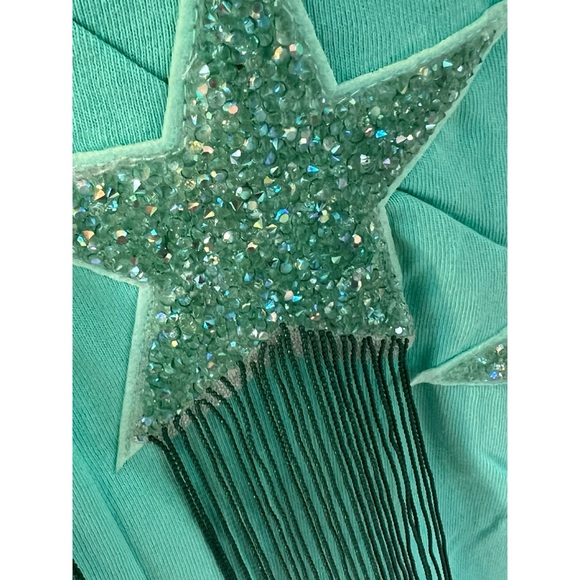 FANTASTIC FAWN oversized beaded star fringe tee S M L - Picture 6 of 8